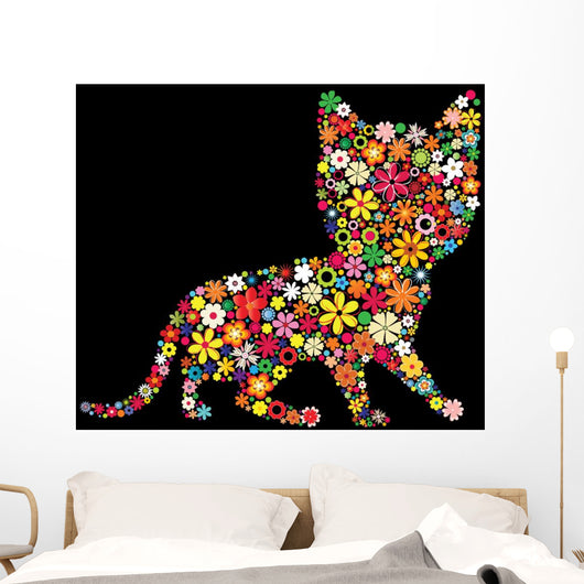 Vector Floral Kittens