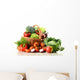 Vegetables Wicker Basket White Wall Decal