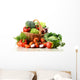 Vegetables Wicker Basket White Wall Decal