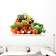 Vegetables Wicker Basket White Wall Decal
