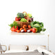 Vegetables Wicker Basket White Wall Decal