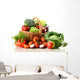 Vegetables Wicker Basket White Wall Decal