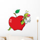 Happy Cartoon Worm Apple