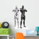 Two Robots White Wall Decal