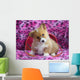 Welsh Corgi Sitting Lavender Wall Mural