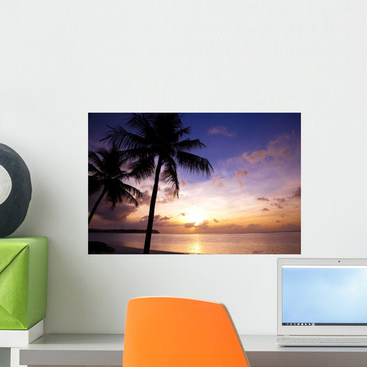 Beautiful Sunset Tropic Beach Wall Mural