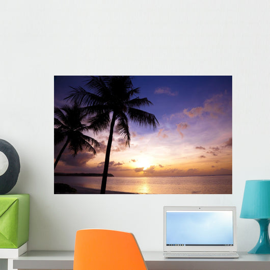 Beautiful Sunset Tropic Beach Wall Mural