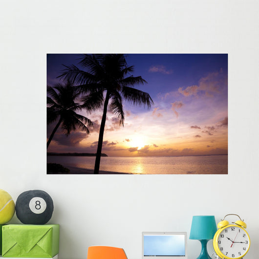Beautiful Sunset Tropic Beach Wall Mural