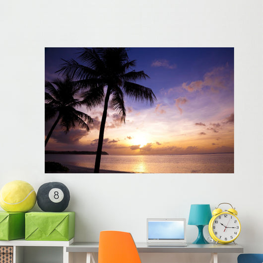 Beautiful Sunset Tropic Beach Wall Mural