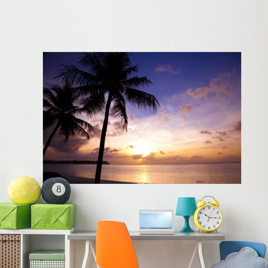 Beautiful Sunset Tropic Beach Wall Mural