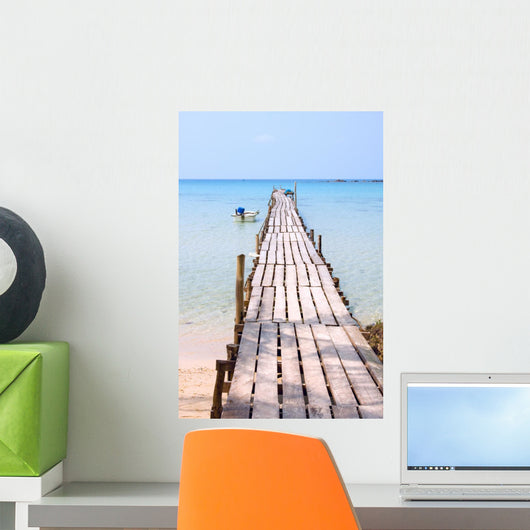 Wooden Pier Tropical Paradise