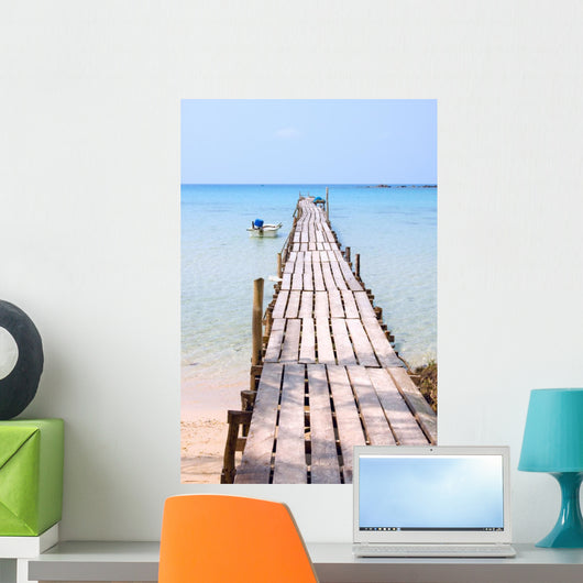 Wooden Pier Tropical Paradise