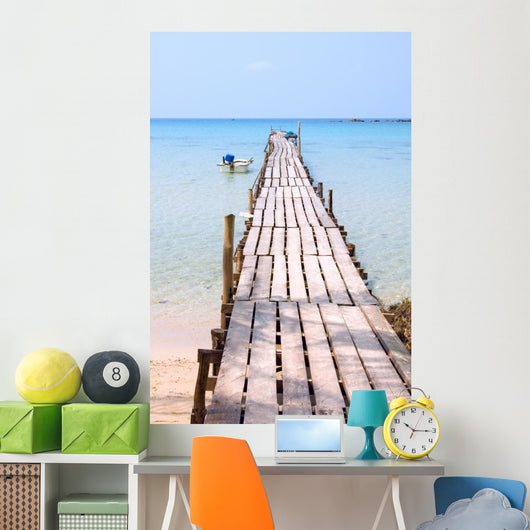Wooden Pier Tropical Paradise
