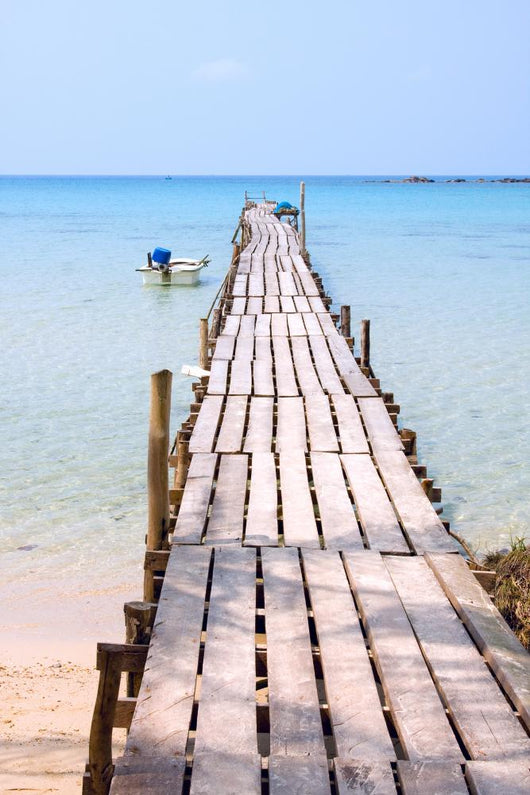 Wooden Pier Tropical Paradise