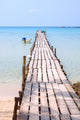 Wooden Pier Tropical Paradise