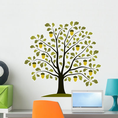 Oak Tree shown on a wall