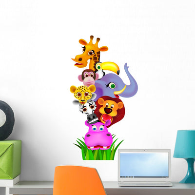 Animal Wall Decal shown on a wall