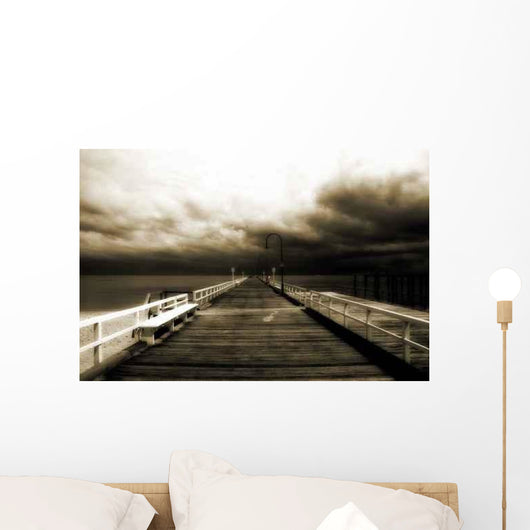 Incorming Storm B W Wall Decal