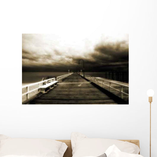 Incorming Storm B W Wall Decal