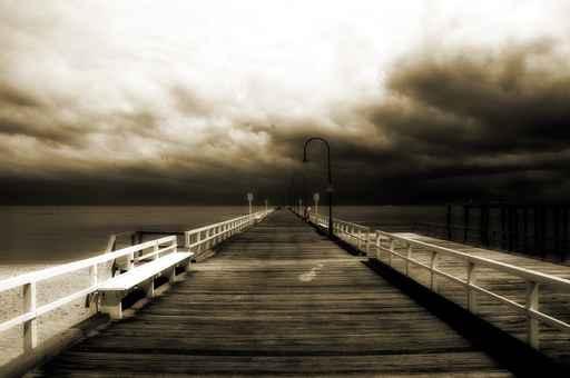 Incorming Storm B W Wall Decal