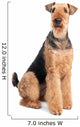 Airedale Terrier dog isolated Wall Decal