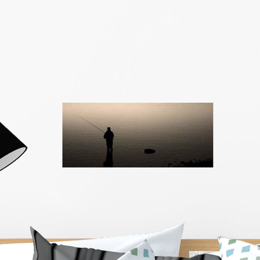 Fischer im Sonnenuntergang Wall Decal