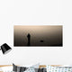 Fischer im Sonnenuntergang Wall Decal