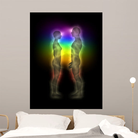 Woman and Man Silhouette Wall Mural