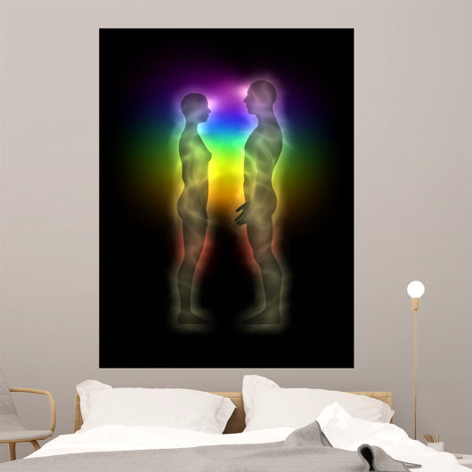 Woman and Man Silhouette Wall Mural
