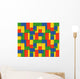 Colorful Interlocking Building Blocks Wall Decal - Creative and Educational Wall Art for Kids' Rooms, Playrooms - Available in Multiple Sizes