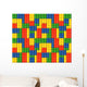 Colorful Interlocking Building Blocks Wall Decal - Creative and Educational Wall Art for Kids' Rooms, Playrooms - Available in Multiple Sizes