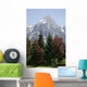 Alpine Trees and Mountain Wall Mural