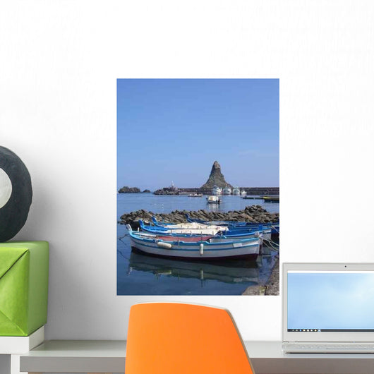 Faraglione and Boat Wall Decal