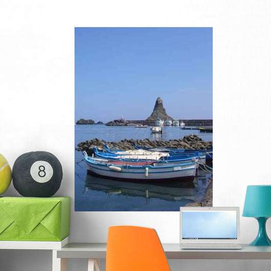 Faraglione and Boat Wall Decal