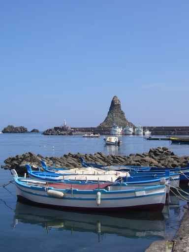 Faraglione and Boat Wall Decal