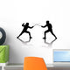 Silhouettes Athletes Fencers Wall Mural