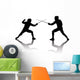 Silhouettes Athletes Fencers Wall Mural