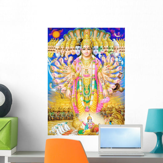 Indian God Krishna in Virat Roop Wall Mural