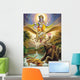 Indian God Vishnu with Garud Dav the Vahan of Vish Wall Mural