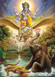 Indian God Vishnu with Garud Dav the Vahan of Vish Wall Mural