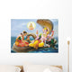 Indian God Bhagwan Vishnu with Laxmi Mata Wall Mural