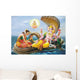 Indian God Bhagwan Vishnu with Laxmi Mata Wall Mural