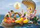Indian God Bhagwan Vishnu with Laxmi Mata Wall Mural