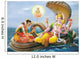 Indian God Bhagwan Vishnu with Laxmi Mata Wall Mural