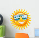 Cheerful Sun in Sunglasses Wall Decal