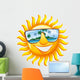 Cheerful Sun in Sunglasses Wall Decal