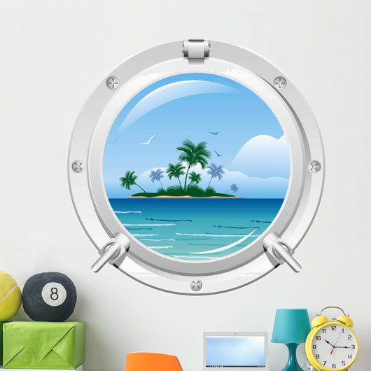 Porthole with sea view Wall Decal