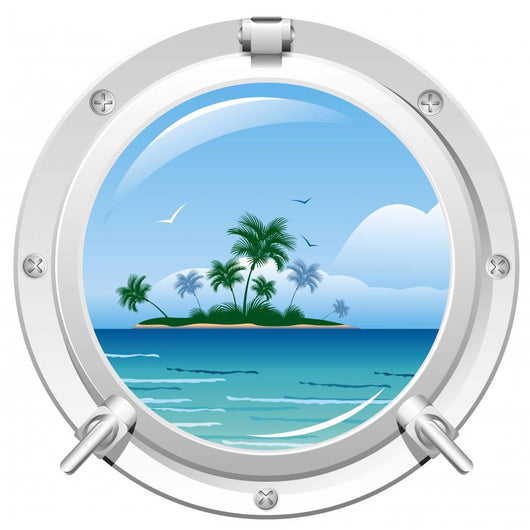 Porthole with sea view Wall Decal