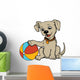 Dog with Beach Ball Wall Decal
