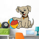 Dog with Beach Ball Wall Decal